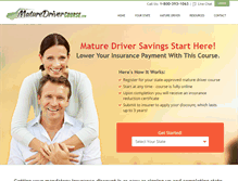 Tablet Screenshot of maturedrivercourse.com